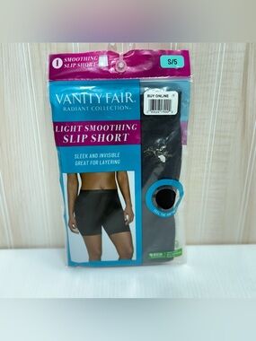 Vanity Fair Light Smoothing Slip Short - Black